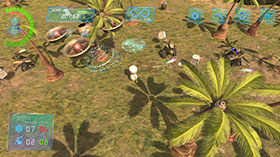 Boom Bits Game Large Image: Jungle Game Level withDrone.